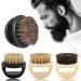 Men's Bristle Beard Brush & Mustache Comb - Premium Round Hair Bristles for Perfect Grooming - Buy Online on GoSupps.com