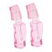 GALPADA Tube Carr De Gloss L vres Vide 2 Pi ces 3 Ml Forme Torsad e Semi-transparent Plastique Rose Pour Maquillage Voyage Et Maquilleuses Pinceau Int gr
