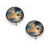Tropical Sunset Printed Mini Round Pill Box Pill Box 3 Compartment Medicine Pill Case Pill Organizer Travel Pillbox Portable Pill Box for Pocket Home Office Use
