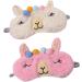 FOMIYES 4 Pcs Cartoon Eye Mask for Kids | Sherpa Fleece Sleep Masks | Plush Fabric Eye Patch for Travel & Sleep | Perfect for Girls & Adults - Buy Online on GoSupps.com