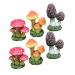 Toddmomy Mushroom Decor 6pcs Simulated Mushroom Flower Pots Plant Mushroom Statue Decor Mushroom Figure Mini Crafts