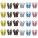 KMOCEPLY 24 pairs of unisex house shoes with a closed toe area non-slip disposable slippers disposable house shoes for guests mass house spa house shoes for family guests hotels at home wedding 42 EU far multicolored
