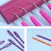 Loom Knit Hook Set - 8 Pcs Pink Crochet Needle Kit with 12 Colorful Plastic Needles - Buy Online on GoSupps.com