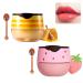Lip Sleeping Masks Strawberry Lip Mask And Lip Sleeping Mask Honey Moisturizing Lip Balm Set for Dry Chapped Peeling Cracked Lips Lighten Dark Lip Color Wrinkle Lip Repair Protection Lip Balm Set