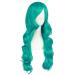 MapofBeauty 24 Inch Charming Synthetic Long Wavy Wig in Dark Teal Green - Women's Party Full Wig - Dark Turquoise - Buy Online on GoSupps.com