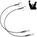 Yaodhaod Dog Seat Belt - Steel Wire Bite-Resistant Safety Belt for Dogs & Cats | 60cm Black (2PCs) - Dual Clip & Buckle Adapter for Car Travel - Buy Online on GoSupps.com
