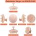Beige Scalp Massage Brush - Silicone Shampoo Massager for Dandruff Removal & Hair Growth Stimulation | Worldwide Shipping - Buy Online on GoSupps.com