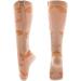 Zmerch Compression Knee Socks - Elastic Pressure Stockings for Sports | Zipper Design in Black & Skin Color (S/M) - Buy Online on GoSupps.com