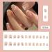 Buy Mrcuvaryas Cute French Press On Nails - Short 24-Piece Angular Acrylic Nail Tips with Pearl Gloss | White Cat French Fingernails for Women & Girls - Buy Online on GoSupps.com