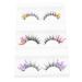 minkissy 6 Pairs Fluorescent False Eyelashes Fake Eyelashes Artificial Eyelashes Fluffy Wispy Lashes Lash Extensions Natural False Eyelashes Lash Natural Look Flash High-grade Fiber 3d