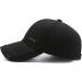 Vintage Cotton Dad Hat - Adjustable Baseball Cap with Double Layer Peaks for Men, Black - Buy Online on GoSupps.com