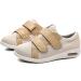 WCXTY Wide Diabetic Shoes for Elderly Swollen Feet - Adjustable Closure, Arch Support - 11.5 Beige - Buy Online on GoSupps.com