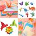 1000 Sheets Origami Paper Assorted Sizes - Double Sided Square Paper for Kids Crafts - Fold Cranes, Roses, Flowers, Rabbits, Airplanes, Hearts, Dinosaurs - 10 Colors - Buy Online on GoSupps.com