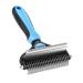 Malsipree dog brush & cat brush for long-haired /short hair 2 in 1 Unterwolle Bush for pet-fur care and depilation prevention of knots and matted hair Groß Blau