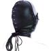 THAT NIGHT Leather Hood Mask with Detachable Eye Mask - Bondage Headgear in Black - Buy Online on GoSupps.com