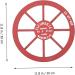 Zerodeko Wall Mounted on Wheels Vintage Decor Rudder Decor Wood Wheel Ornaments Wall Decoration Household Red 30x30cm - Buy Online on GoSupps.com