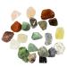 Soulnioi 22pcs Rough Stones Mix Natural Raw Stones Crystal for Tumbling Rocks Decoration Polishing Reiki Crystal Healing for Spirit Healing 22pcs Stones