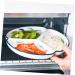 GRIRIW Ceramic Grid Plate Divided Appetizer Dish Salad Shallow Sectional Plate Ceramics Divider Child Snack 20.5X20.5X3CM Assorted Color 3 - Buy Online on GoSupps.com