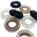 Urbane Corner : Sophisticated Set of 9 Telephone Hair Coils Spiral Hair ties for women in Classic Tones of Ebony Silver and Ivory or (black gray and brown) - Buy Online on GoSupps.com