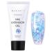 Makartt Poly Nail Gel - Blue Giltter 50ML Gel Builder for Shiny-Looking Nail Strengthener 3D Diy Hard Gel Manicures Nail Art At Home-Frozen Bluebell