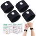 Meiyyj travel sickness tapes for adults and children anti-indelability bracelets for movement and morning nausea coalition straps for pregnant women acupressure nausea for car sea 2 pairs black