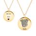 HooAMI Personalized Necklace Necklace Men with Personalized Dog Cat Pet Pendant Personalized Jewelry Chains 2 Gold