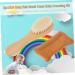 GLEAVI 2-Piece Bamboo Baby Bath Brush Set with Wooden Paddle Brush and Comb - Gentle Haircare for Toddlers and Babies - Buy Online on GoSupps.com