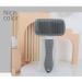 Avando Cat Dog Brush for shedding Pet Grooming Brush for Cats Dogs Massage Shedding Brush for Short or Long Hair Self Cleaning Slicker Brush Easy to Removes Loose Undercoat Tangled Hair (grey) Black - Buy Online on GoSupps.com