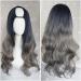 Buy Harajuku Fashion Long Wavy Curly U-Shaped Wigs - 28 Inches Heat-Resistant Synthetic Fiber with Dark Roots for Girls - Buy Online on GoSupps.com