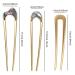 6-Piece Gold Metal U-Shaped Hair Pins Set for Women and Girls Updo Hairstyles - Buy Online on GoSupps.com