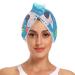 Small Horse Blue Hair Towel 2 Pack Super Absorbent Hair Drying Towel Quick Dry Hair Turbans Head Towel with Button Twisty Wrap for Women Girls
