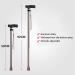GagalU Button Adjustable Crutches Ergonomic Handles Lightweight Hand-Held Walking Aids for The Elderly Portable Medical Crutches with Adjustable D - Buy Online on GoSupps.com