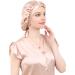 DAISYSILK Silk Hair Bonnet for Sleeping Silk Hair Wrap for Women Adjustable Sleeping Caps Breathable Hair Hat Pink