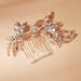 Ipetboom Bridal Comb Rhinestones Wedding Headpiece Flowers Decoration Hair Fork Clip Side Combs Vintage Wedding Ceremony Decorations Pearl Hair Retro Decor Branch The Photo Bride Zinc Alloy - Buy Online on GoSupps.com