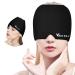 Headache Cap Migraine  Headache Relief Cap with 360  Fitting  Double Piece Gel Ice Cap  Headache Relief hat for Migraine  Natural Hot or Cold Therapy for Headache  Tension  Puffy Eyes  Stress Relief Black