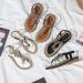 Shop Bohemian Rhinestone Ankle Strap Women's Sandals - Summer Peep-Toe Flip Flops & Wedge Sandals in White - Comfortable Wide Fit - Buy Online on GoSupps.com