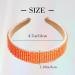 Flayem Rhinestone Rainbow Headband Sparkly Glitter Padded Wide Hair Band Gorgeous Hair Accessories for Women and Girls (Orange) - Buy Online on GoSupps.com