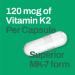 Vitasave Vitamin K2 120mcg 60 Vegetarian Capsules | Supplement with Premium MK-7 | Non-GMO Formula with Maximum Absorption | Supports Healthy Bone Maintenance | Made in Canada 60 count (Pack of 1) - Buy Online on GoSupps.com