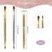 2-Piece Insertable Lip Brush Set - Double-Ended Lip Gloss Applicator & Concealer Brush - Portable Makeup Brushes in Gold & Silver - Buy Online on GoSupps.com
