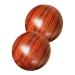 Gogogmy 2 pieces solid wood massage ball muscle massage balls muscle stretchball leisure ball massage roll for hand training ball hand massage ball hand massage accessories 5.5x5.5cm brown