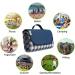 RUIBOLU Large Beach Blanket - Sandproof, Waterproof & Quick Drying Picnic Mat for Travel, Camping & Outdoor Activities - Dark Blue Plaids - Buy Online on GoSupps.com