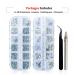 Yagoyan Nail Rhinestones Set - 1870 Flatback Crystal AB Gems + 60 Multi Shape 3D Glass Jewels - Nail Bling Diamonds for Nails with Accessories - Buy Online on GoSupps.com