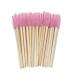 Mekupeu 100 Pack Eco-Friendly Bamboo Handle Eyelash Mascara Wands - Pink Disposable Makeup Brushes for Eye Lash Extension Tool Kit - Buy Online on GoSupps.com