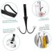 GRIRIW 2pcs Hangers Wall Mounted Clothes Hanger Towel Hook Over The Door Hanger Bedroom Hook Hat Lip Gloss Black 17.00X9.00X8.00CM - Buy Online on GoSupps.com
