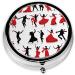 Buy Ballroom Dance Printed Mini Round Pill Box | 3 Compartment Portable Pill Organizer for Travel Home & Office Use - Buy Online on GoSupps.com