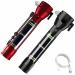 10 in 1 Flashlight Car LED Flashlight for Emergencies Window Breaker Seatbelt Cutter Multifunction Solar Flashlights USB Rechargeable 7 Modes Flashlight Red