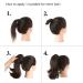 CJL HAIR Short Claw Clip Ponytail Extension 12 Inch - Ash Medium Brown/Ash Blonde - Synthetic Heat Friendly Fiber - for Women, Girls, Kids - Pack of 1 - Buy Online on GoSupps.com