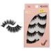 Thick Long Eyelashes False Eyelashes 4 Pairs 3D Imitation Water Mane Eyelashes Reusable Black