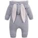 Kids Tales Newborn Baby Winter Warm Rabbit Ear Hooded Zipper Romper 6-9 Months - Grey - Buy Online on GoSupps.com