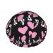 Women Reusable Stretch Hem Hair Hat Puppy Boston Terrier Dog Double Layers Waterproof Shower Cap Bath Cap
